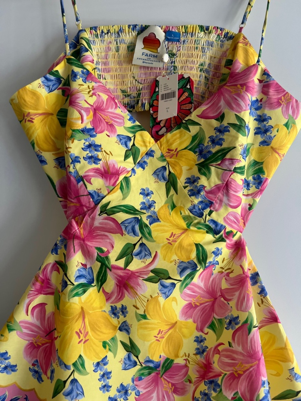 Farm Rio x Anthropologie Cotton Tiered Maxi Dress Size Large NWT - Picture 6 of 11
